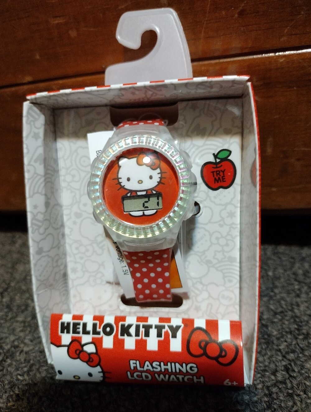 Hello Kitty Red and White Polka Dot Light-Up Watch